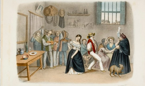 imagen obra de arte Edward Walhouse Mark, El bambuco. (1845: Banco de la República).