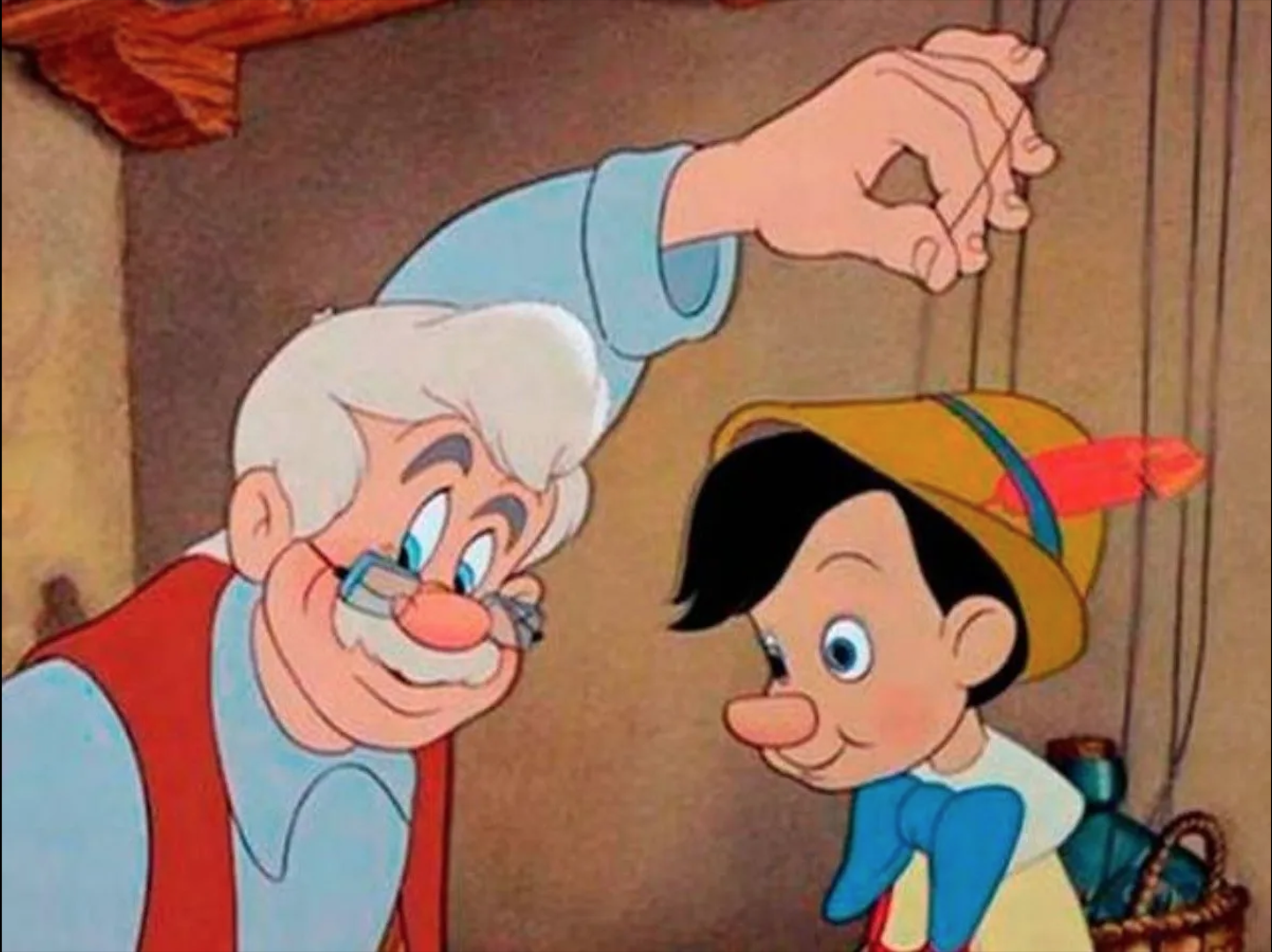 pinocho y gepeto aparcen en imagen