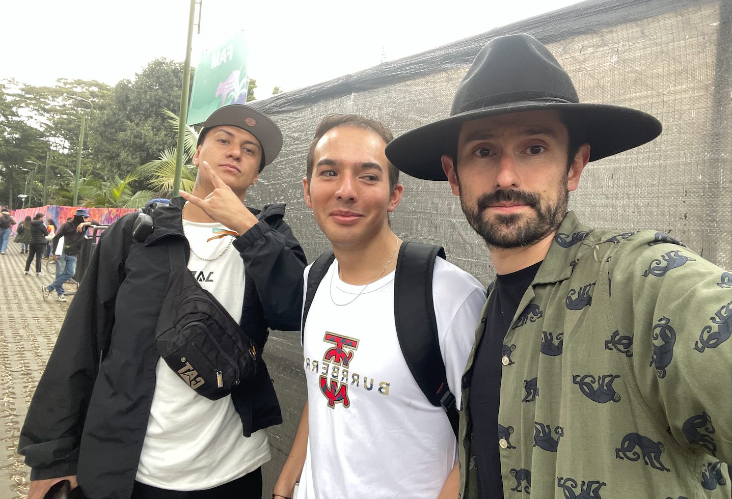 Danny Suaréz junto a Camilo garnica y Henry Díaz