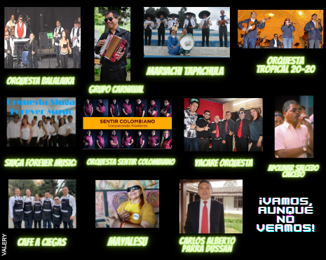 Collage de artistas con discapacidad visual