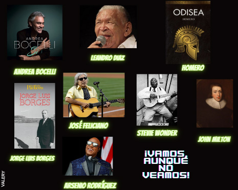 Collage de artistas con discapacidad visual