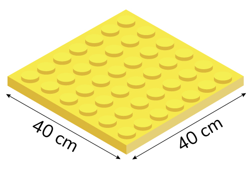 Baldosa de prevención  Relieve con círculos, indican zonas de peligro, aproximación a un obstáculo, ca