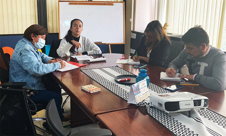 Funcionarios del INCI durante su visita al departamento de Boyaca en donde se brindó asistencia técnica a entidades públicas y privadas para promover la inclusión laboral de las personas con discapacidad visual