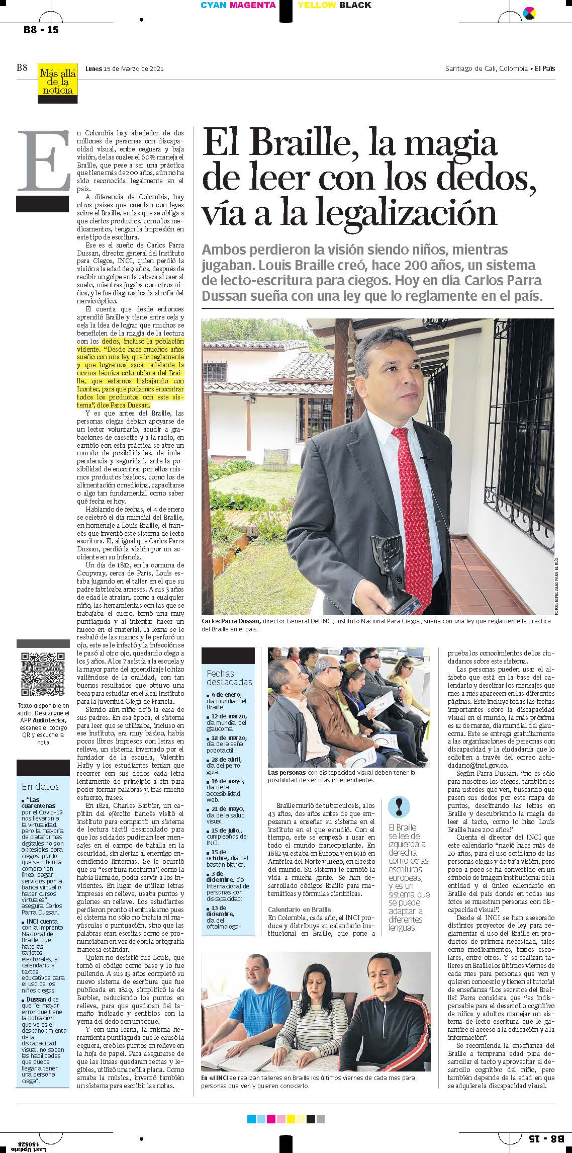 Imagen, Inserto de la nota