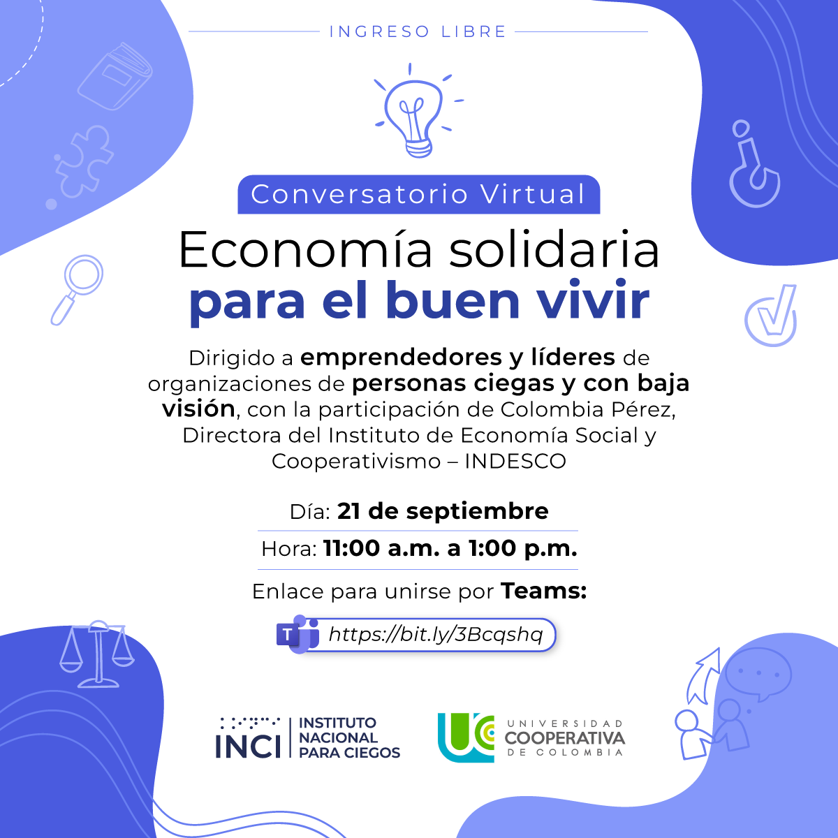 Imagen - Conversatorio Virtual Economía solidaria para el buen vivir 21 de septiembre 11:00 a.m.