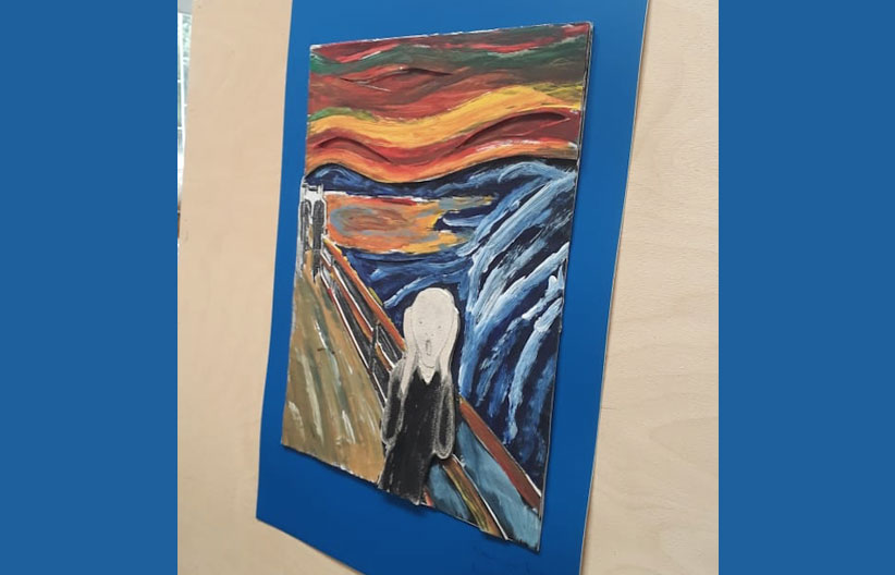 Imagen de un cuadro con relieve