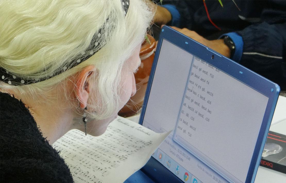 Fotografía, Persona con baja visión usando un computador
