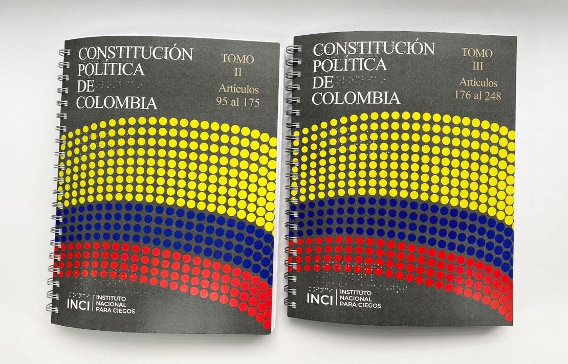 Fotografía, constitución del 91 en braille