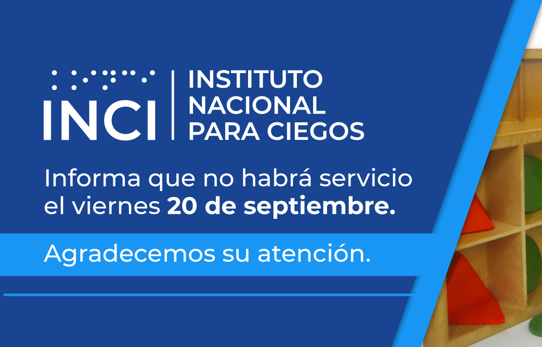 Imagen, El INCI No Prestara servicios el 20 de septiembre