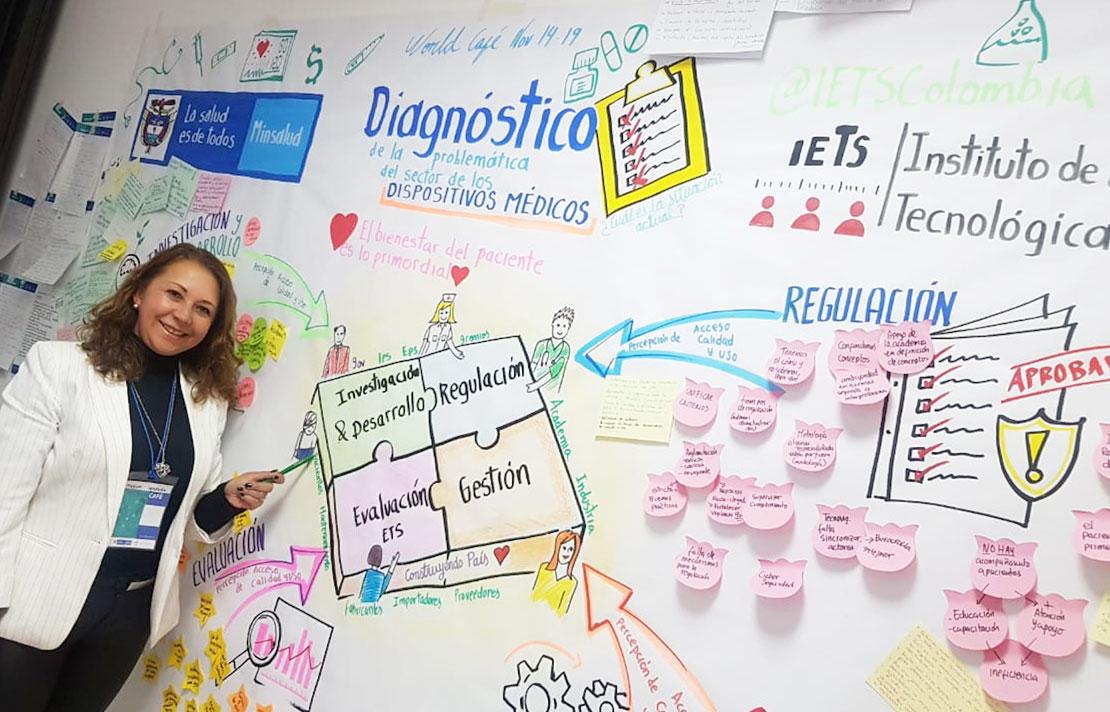 Miryam herrera, en el evento del instituto de evaluación tecnologica