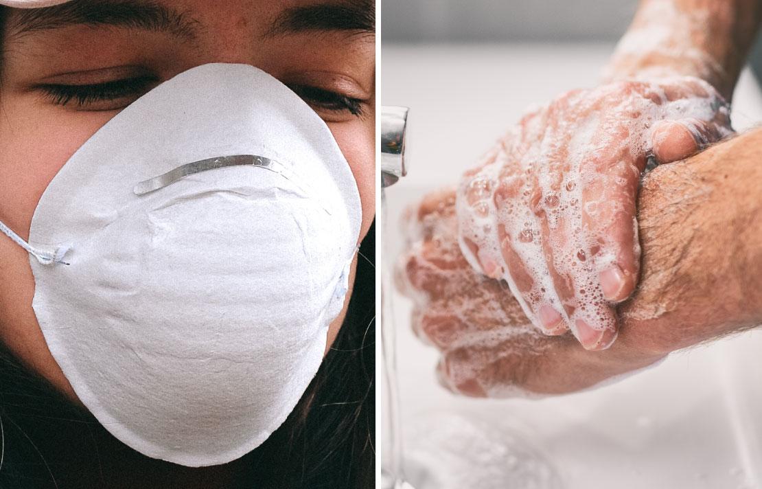 Fotografía, Tapabocas y lavado de manos