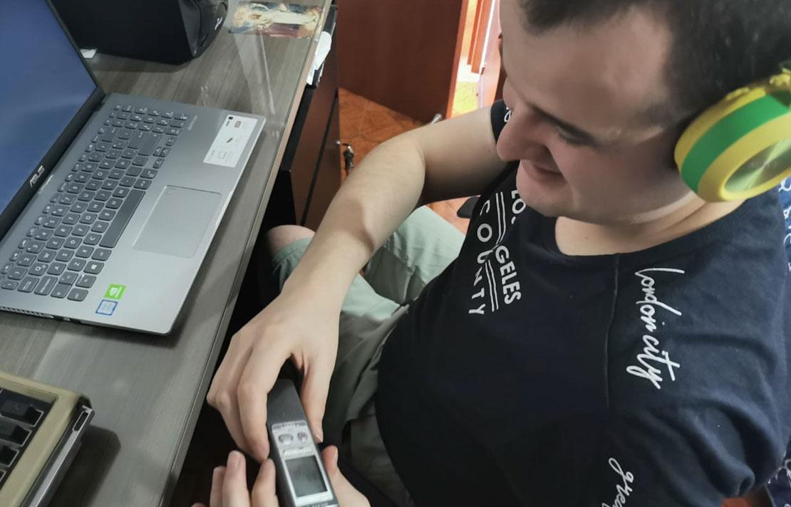 Fotografía, Sergio trabajando desde casa