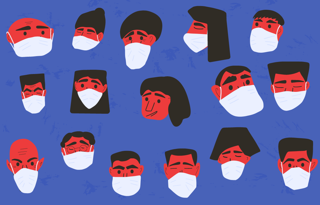 Fotografía, Personas con tapabocas