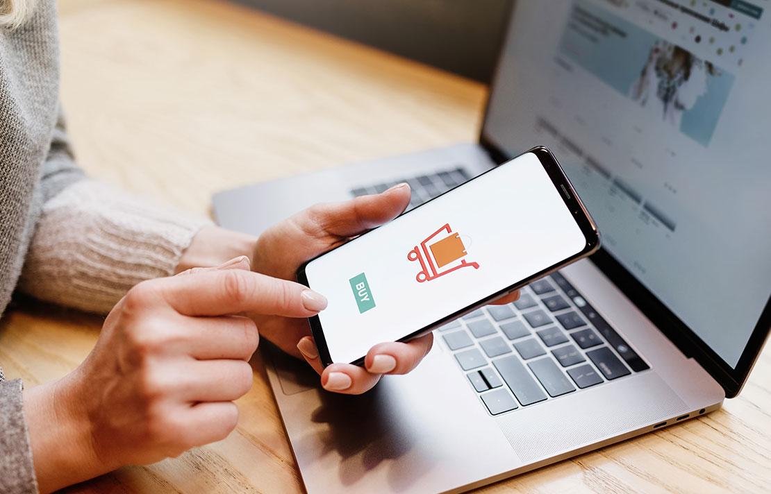 Fotografía, Página de un ecommerce