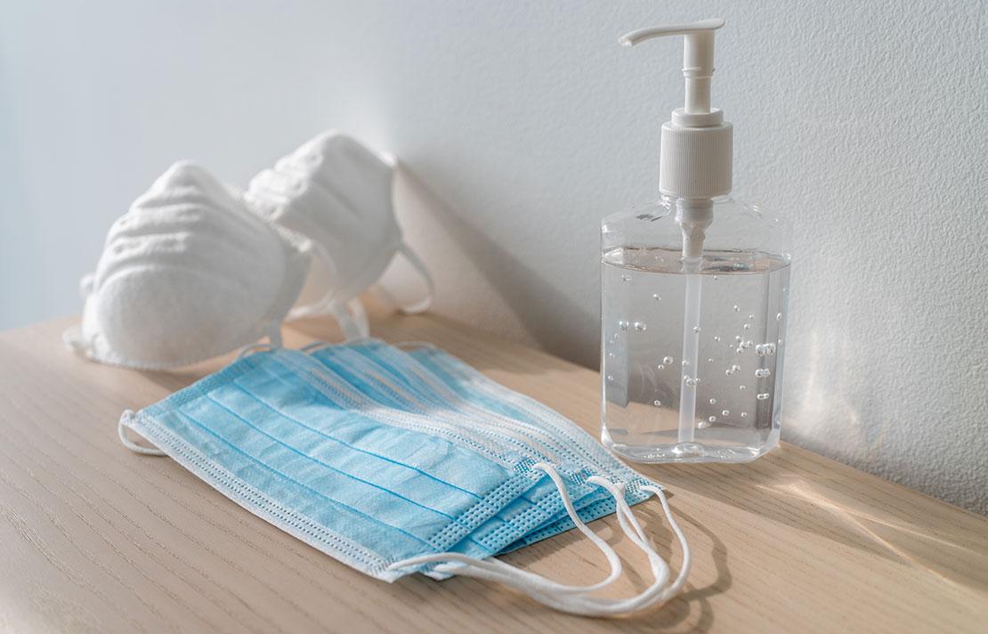 Fotografía, Tapabocas y antibacterial