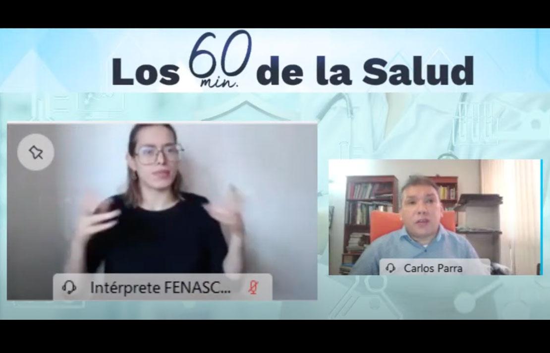 Carlos parra dussan en el panel, 60 minutos de Salud