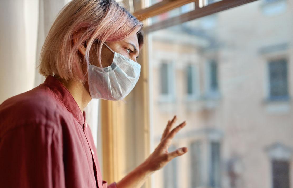 Fotograf{ia, persona con tapabocas