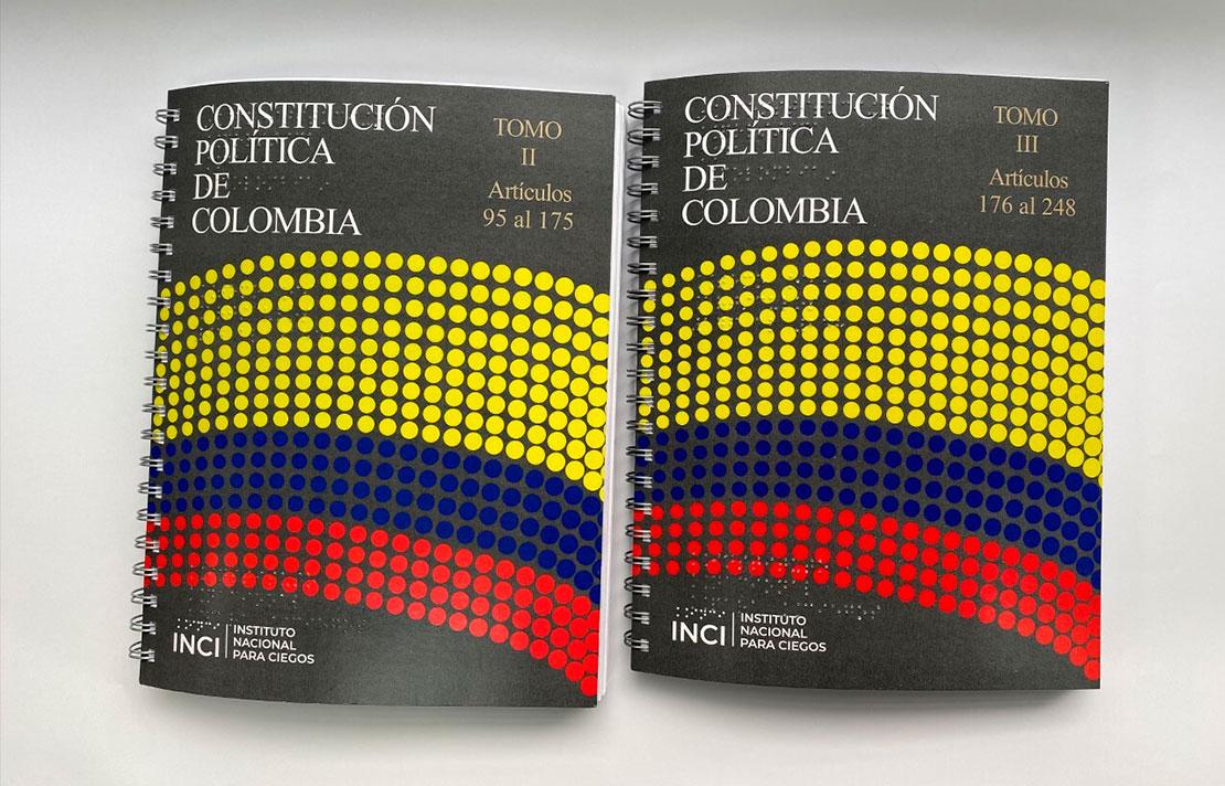Fotografía, Tomos Constitución política en braille
