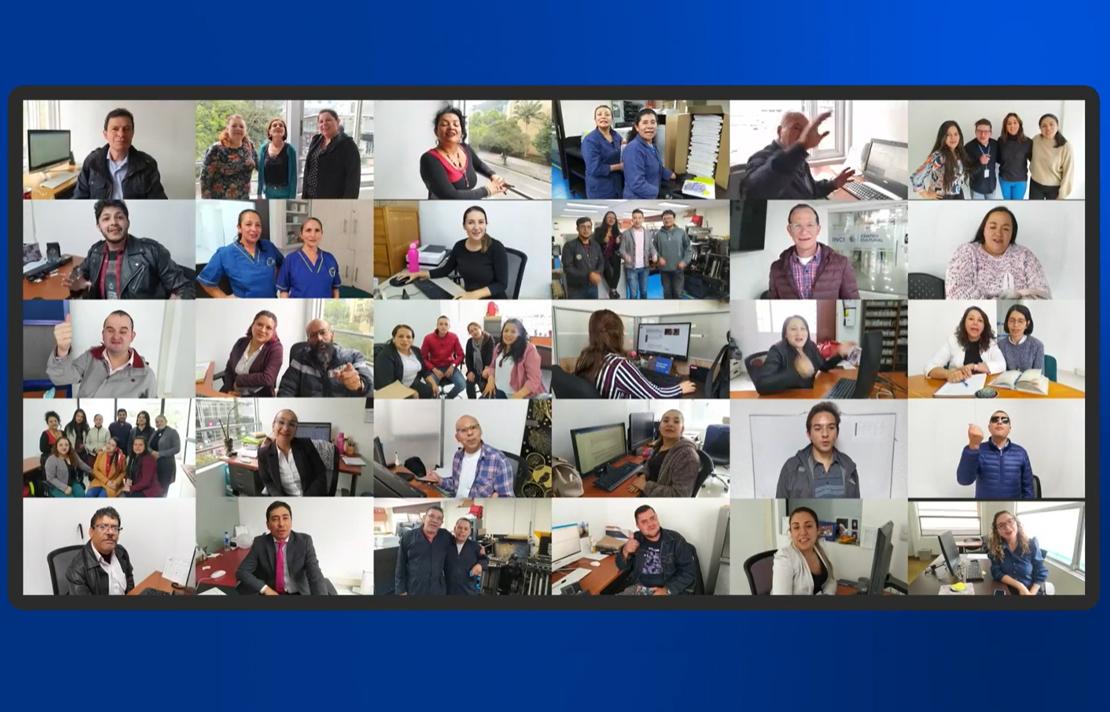 Imagen - Funcionarios INCI saludando por el cumpleaños 67