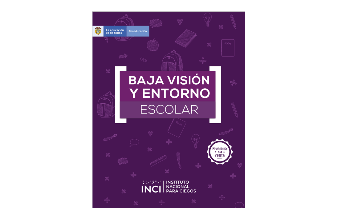 Postada de la cartilla “Baja visión y entorno escolar”