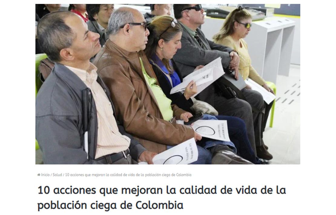 En el portal web Noticias en Línea, se dio a conocer el trabajo del Instituto Nacional para Ciegos por los derechos de las personas con discapacidad visual en Colombia
