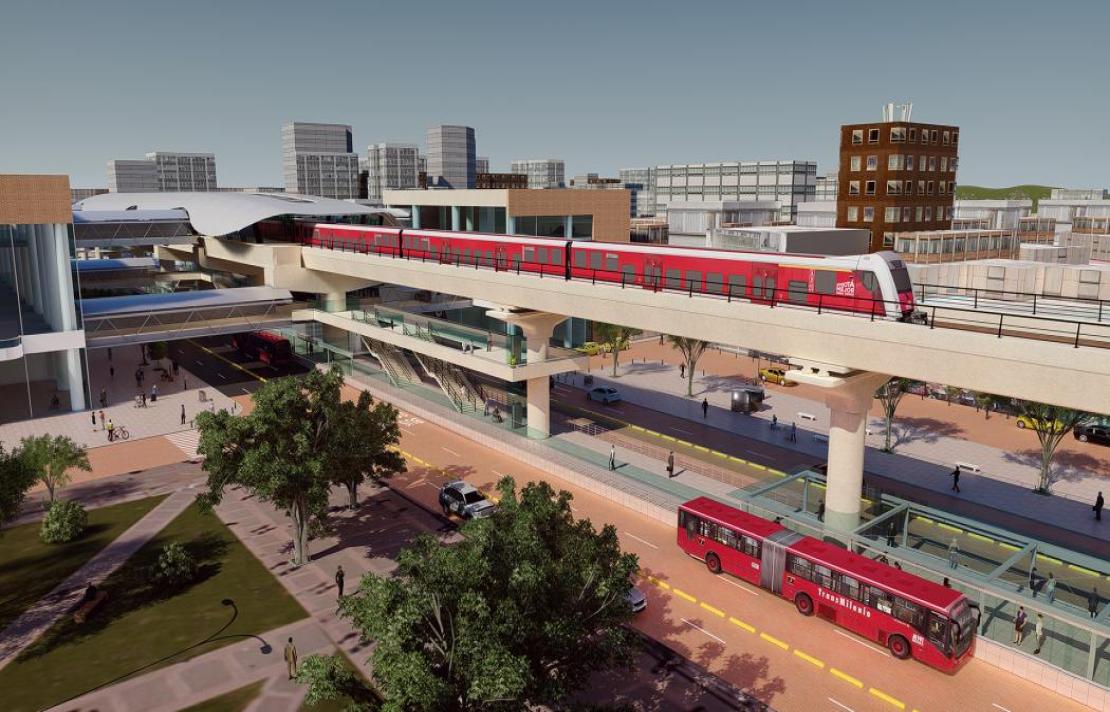 Render Metro de Bogotá, imagen tomada del sitio web de la Alcaldía Mayor de Bogotá