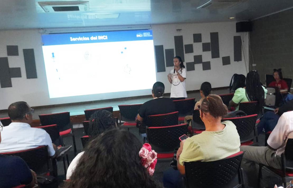 Funcionarios del INCI durante su visita a San Andrés y Providencia en donde se brindó asistencia técnica a entidades públicas y privadas para promover la inclusión laboral de las personas con discapacidad visual