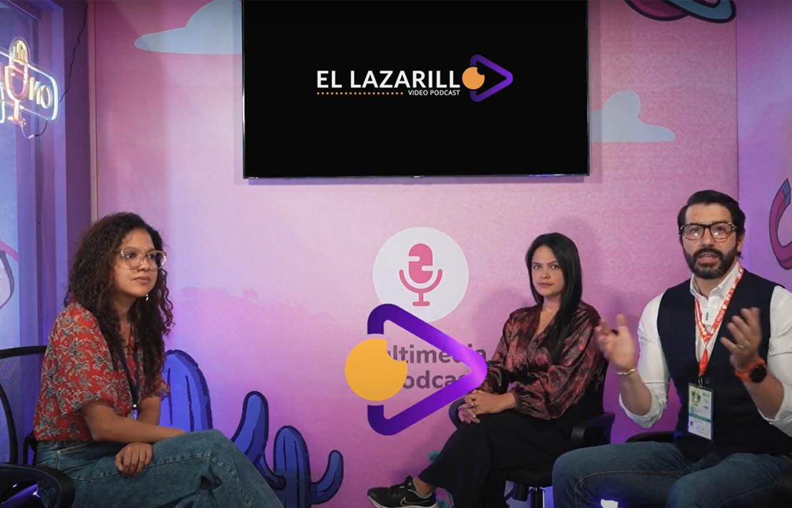Captura de pantalla del Lazarillo en este tercer episodio especial desde la FILBO 2025, donde Juan Esteban Gómez y Julieth Hernández  conversaron con María Camila Tafur sobre accesibilidad, inclusión y el papel de la cultura en la construcción de una sociedad más equitativa.