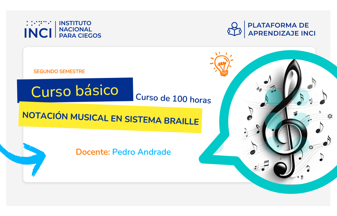 Curso básico de NOTACIÓN MUSICAL EN SISTEMA BRAILLE