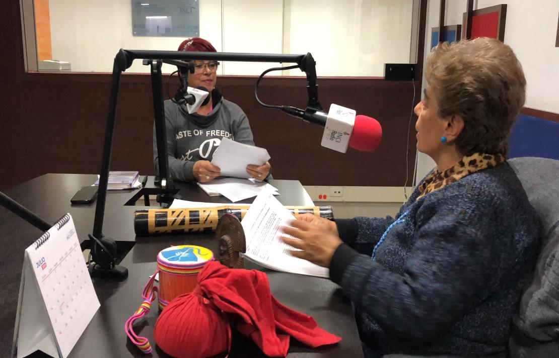 En cabina realizando el programa