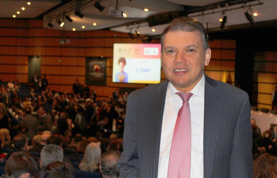 Carlos Parra Dussan, en el auditorio de Corferias