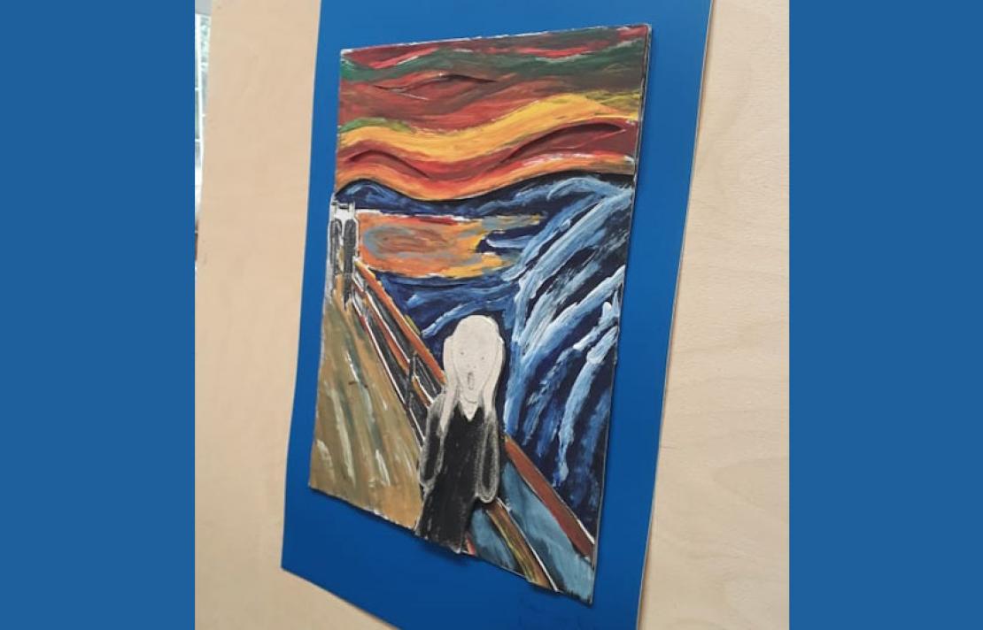 Imagen de un cuadro con relieve