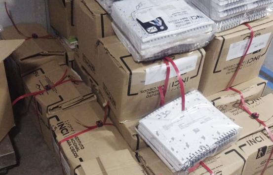 Kits de apoyo escolar entregados por el Instituto Nacional para Ciegos -INCI
