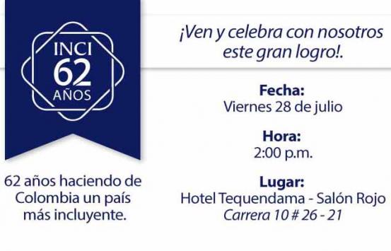 Invitación 62 años inci